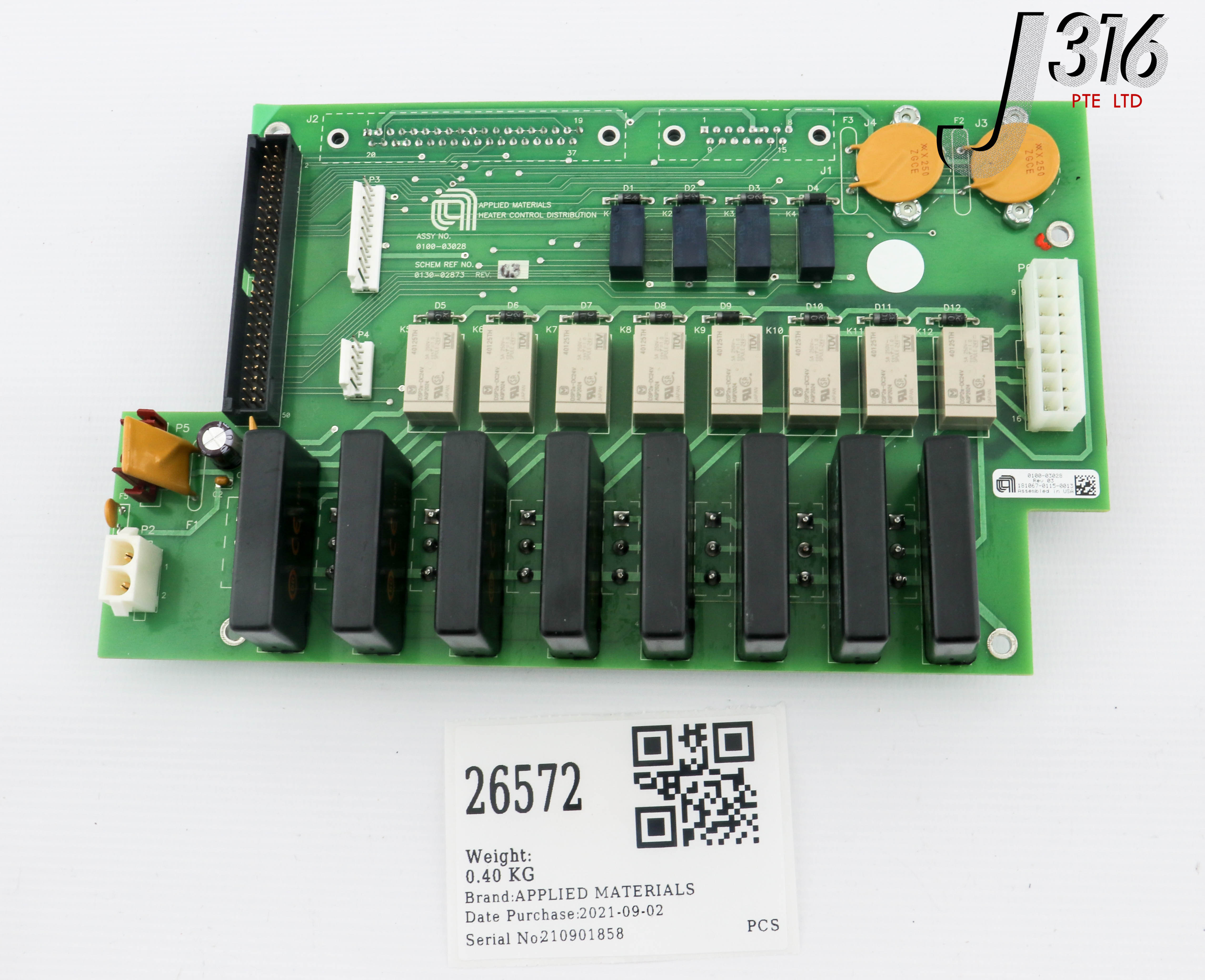 26572 APPLIED MATERIALS PCB, HEATER CONTROL DIST 0100-03028 | eBay
